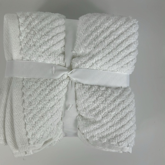 Ecoexistence 4 pc Bath Wash Cloths White Zero Twst Loops Cotton OEKO TEX NEW - Picture 8 of 9